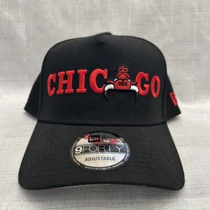 Chicago Bulls New Era 9Forty Team Snapback - Schwarz/Rot Snapback Mütze Cap - Bild 1 von 6