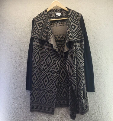 Suéter Kenar Mujer Extra Pequeño Gris Cárdigan Abierto Plumero Lana Merino Azteca Foto 1 de 4