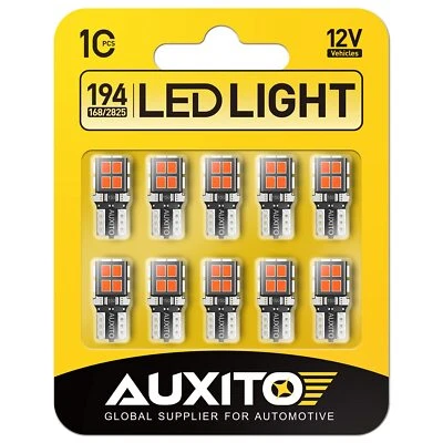 	AUXITO 194 LED Light Bulb Red 168 2825 W5W T10 Wedge 14-SMD LED Replacement	 - Image 1 of 4