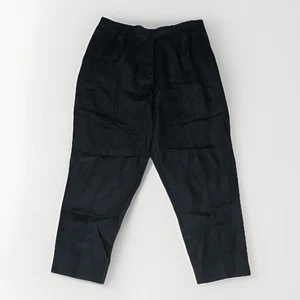 Kate Hill schwarze Cropped 100 % Leinenhose Damengröße 18W (Taille 36 Zoll) - Bild 1 von 10