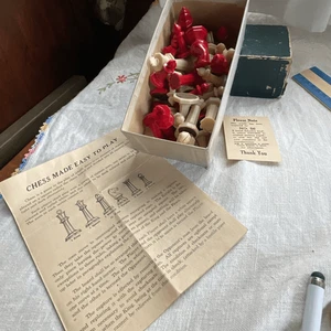 Drueke Chess pieces ( full set) original box & papers. - Picture 1 of 10