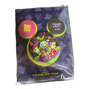 Oogie Boogie Bash 2025 Pulsanti/Spille Chiave Magica Disneyland Halloween Incubo - Foto 1 di 3