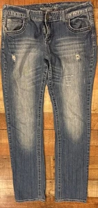 Pantalones de mezclilla para mujer Maurices 13/14 largos vintage desgastados punto ancho - Imagen 1 de 11