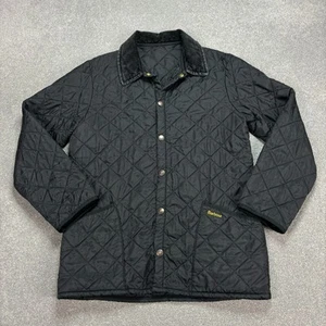 Barbour Jacket Adult Small Black Quilted Country Hunting Field Coat Men - Picture 1 of 10
