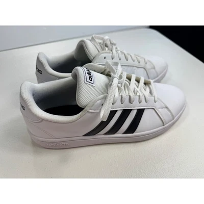 Adidas Grand Court Base Blanco Negro Tenis Hombres Zapatos Cómodos Informales Foto 1 de 4
