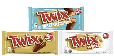 Twix Schokoriegel Multipack Mix I 15 Riegel I Original I Salted Caramel I White - Bild 1 von 4