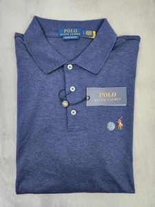 Polo Ralph Lauren Custom Slim Fit Soft Touch Spring Navy Polo Shirt Men's Large - Picture 1 of 10