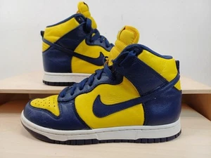 Nike Dunk Trainer Sneaker High Michigan 2016 Blue Yellow UK 4.5 US 7 - Picture 1 of 11
