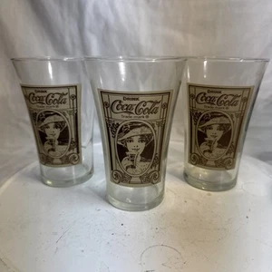 Vintage Coca Cola Gedenkglas 5 1/2" 80er Jahre Classic Coke 3er Set - Bild 1 von 10