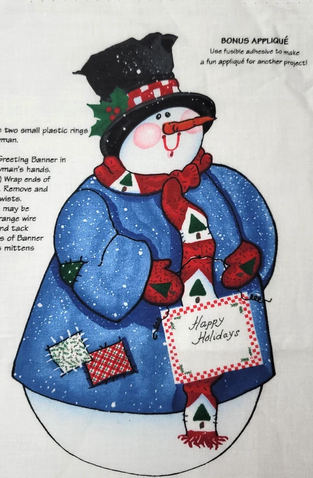 Daisy Kingdom Snowman Door Panel 3768 Sandi Gore-evans From 1997 Christmas