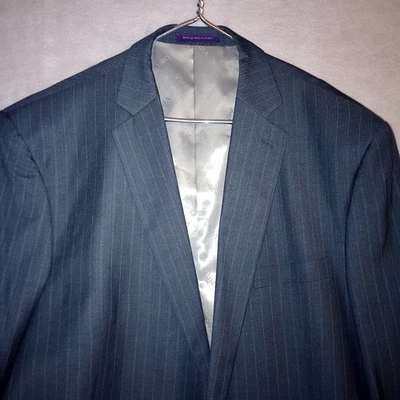 Blazer/chaqueta a rayas gris blanco para hombre hecha en Italia por Vinci extra grande 50 L Foto 1 de 4