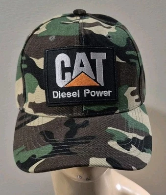 CAT DIESEL POWER Trucker Hat Camoflauge Baseball Cap CAMO CATERPILLAR HAT - Image 1 of 4