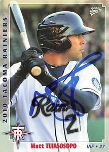 2010 Multi-Ad Sports #21 Matt Tuiasosopo Rainiers Signed Auto *L827 - Picture 1 of 2