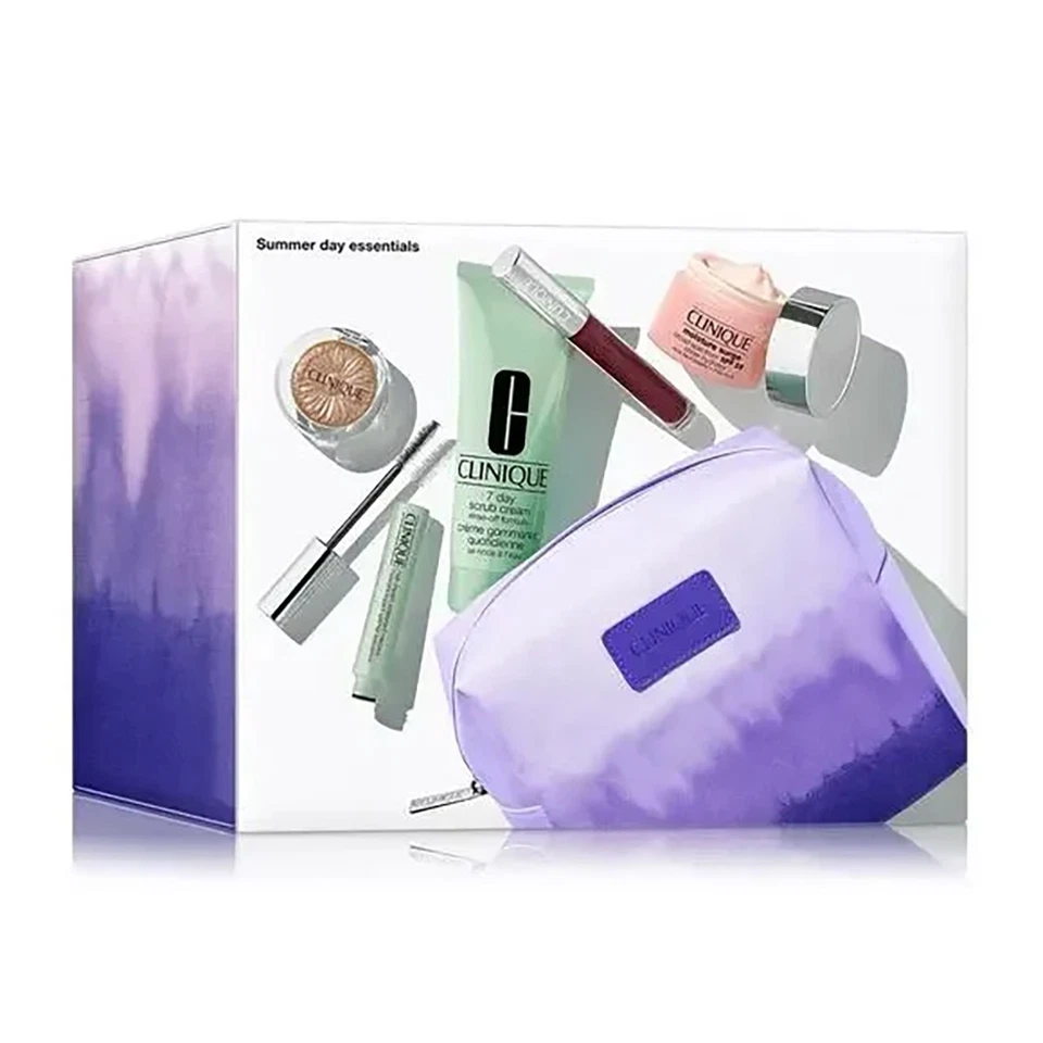 Clinique Summer Day Cuidado de la Piel y Maquillaje Esenciales Set de 5 Piezas - Totalmente Nuevo Foto 1 de 1