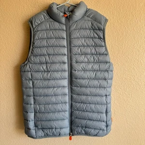 NWT Save The Duck Animal Free Puffer Vest Charlotte Glacier Blue Women Size S  - Picture 1 of 19