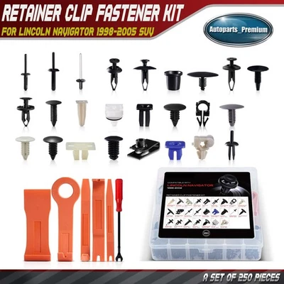 250x Kits de clips de retención de panel de ajuste para guardabarros y parachoques para Lincoln Navigator Foto 1 de 4