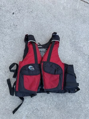 mti reflex 2 adult medium/large life vest red and black - Image 1 of 4