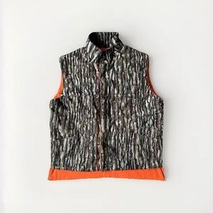 Gamehide Reversible Camo Orange Fleece Insulated Hunting Vest Men’s Size Large - Picture 1 of 9