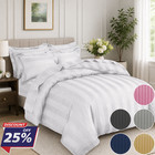 Egyptian Stripe Duvet Quilt Covers Luxury Bedding Sets Single Double King Size