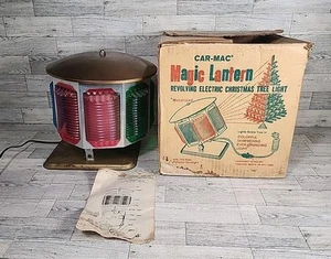 Vintage Car-Mac Magic Lantern Revolving Christmas Tree Spotlight Light 1960s - Picture 1 of 17