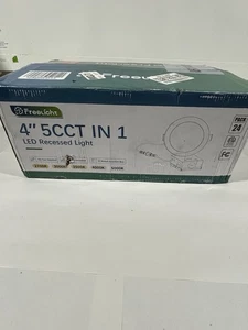 FREELICHT 24 Pack 4 Inch 5CCT Ultra-Thin LED Recessed Light With Junction Box - Picture 1 of 16