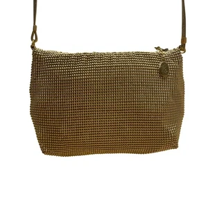 Whiting & Davis Damen Gold Mesh mit verstellbarem Riemen Crossbody Abendtasche - Bild 1 von 12