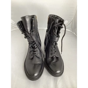 Aquatalia Damen-Kampfstiefel schwarz Leder Schnalle – Größe 7,5 M neu mit Mängeln - Bild 1 von 10