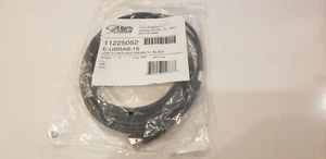 Liberty AV Wire E-USBAB-15 USB 2.0 MOLDED AM-BM 15' BLACK - Picture 1 of 3