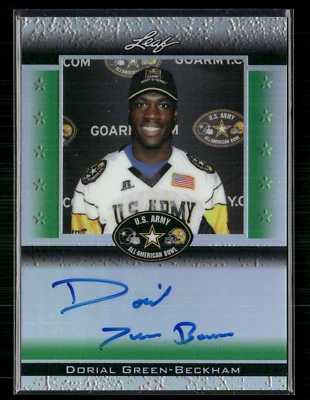 Dorial Green-Beckham 2012 Leaf US Army All American Bowl Green Auto 23/25 - Image 1 of 2
