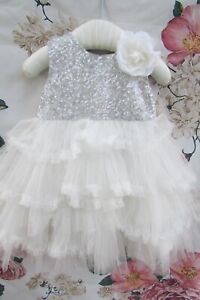 BNWOT Ivory Sparkle Tulle Christening Party Occasion Dress 3-6 MONSOON £50