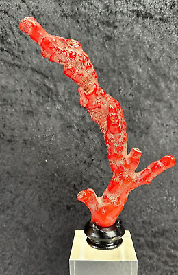 Rote Koralle Skulptur Plastik Schnitzerei Ast Asien Alt • 500€
