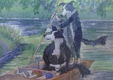 'MESSING ABOUT ON THE RIVER' BLANK GREETING CARD - SUSAN ALISON