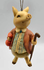 Vintage 1980 Beatrix Potter PIGLING BLAND Ornament F. Warne Italy Hand Painted