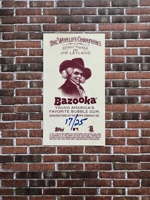 2006 Allen & Ginter A&G Bazooka Back Mini /25 Jim Leyland - Please Read! - Image 1 of 3