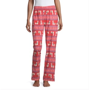 Nuevo Pantalones de Pijama de Microfleecha para Mujer Llamas Rojas Talla XL Cálido Acogedor Regalo - Imagen 1 de 4