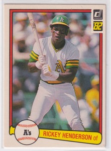 1982 DONRUSS RICKEY HENDERSON OAKLAND ATHLETICS #113