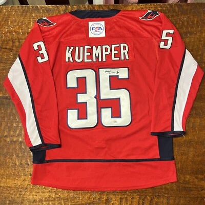 Darcy Kuemper Signed Washington Capitals Jersey PSA DNA Autographed - Image 1 of 4