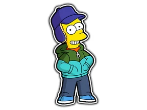 #2153 Snow Day Bart Springfield Family Waterproof Vinyl Sticker Die-Cut Car - Picture 1 of 1