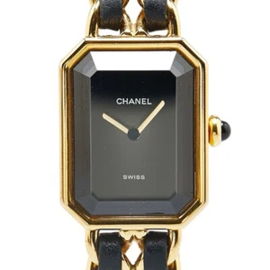 CHANEL Premiere L Uhren H0001 Quarz schwarzes Zifferblatt Damen 【Gebraucht】 - Bild 1 von 8