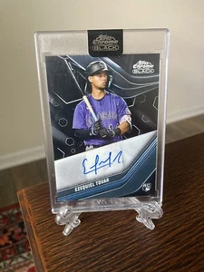 2023 Topps Chrome Black Ezequiel Tovar Rookie RC On Card Auto Rockies ENCASED - Picture 1 of 2