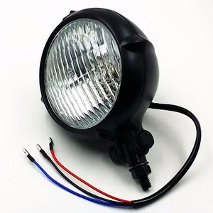 Retro Headlight Cruiser Chopper For Cafe Racer Bobber Shadow Old School Vulcan - Picture 1 of 12