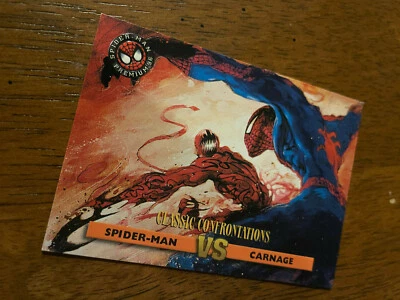 Spider-Man vs Carnage Spider-Man Premium 96 Classic Confrontations Card #42 - Image 1 of 2