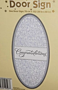 Congratulations Door Cover, Wedding, Anniversary, Graduation Retirement Mural - Picture 1 of 1