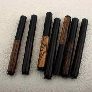 Mini penna stilografica tascabile metallo bosco legno design classico pennino extra fine 0,38 mm - Foto 1 di 28