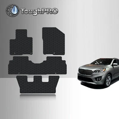 Alfombrillas ToughPRO + 3ª fila negras para KIA Sorento All Weather 2016-2020 Foto 1 de 4