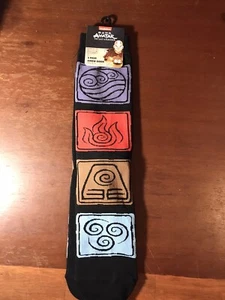 Avatar: The Last Airbender Four Nations Crew Socks NIP /W Tags Mad Engine - Picture 1 of 5