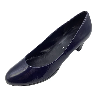 Zapatos Gabor para mujer de charol azul marino tacón medio fiesta corte talla UK 7 usados Foto 1 de 4