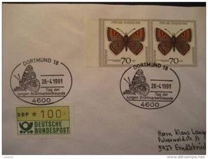 GERMANY Dortmund 1991 Schmetterlinge Papillon Papillons Butterfly Butterflies Ma - Imagen 1 de 1