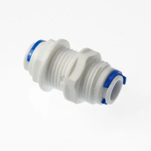 2 STCK. 3/8 Zoll Rohr RO Wasserstecker weiß Armaturen Schott Schnellstecker BSP - Bild 1 von 3
