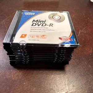 10 Pack Of Office Depot Mini DVD-R Discs With Cases 1.4GB (132) - Picture 1 of 4